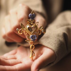 Pin dark night rose cross vintage lacroix